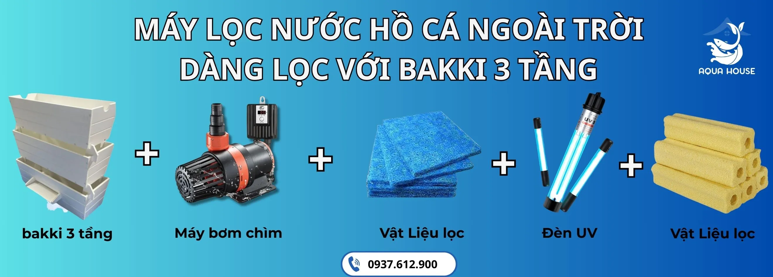 Bộ Lọc Bakki Cho Hồ Cá – Baki tốt kết hợp với các vật liệu lọc sẽ giúp nước hồ trong xanh cá khỏe