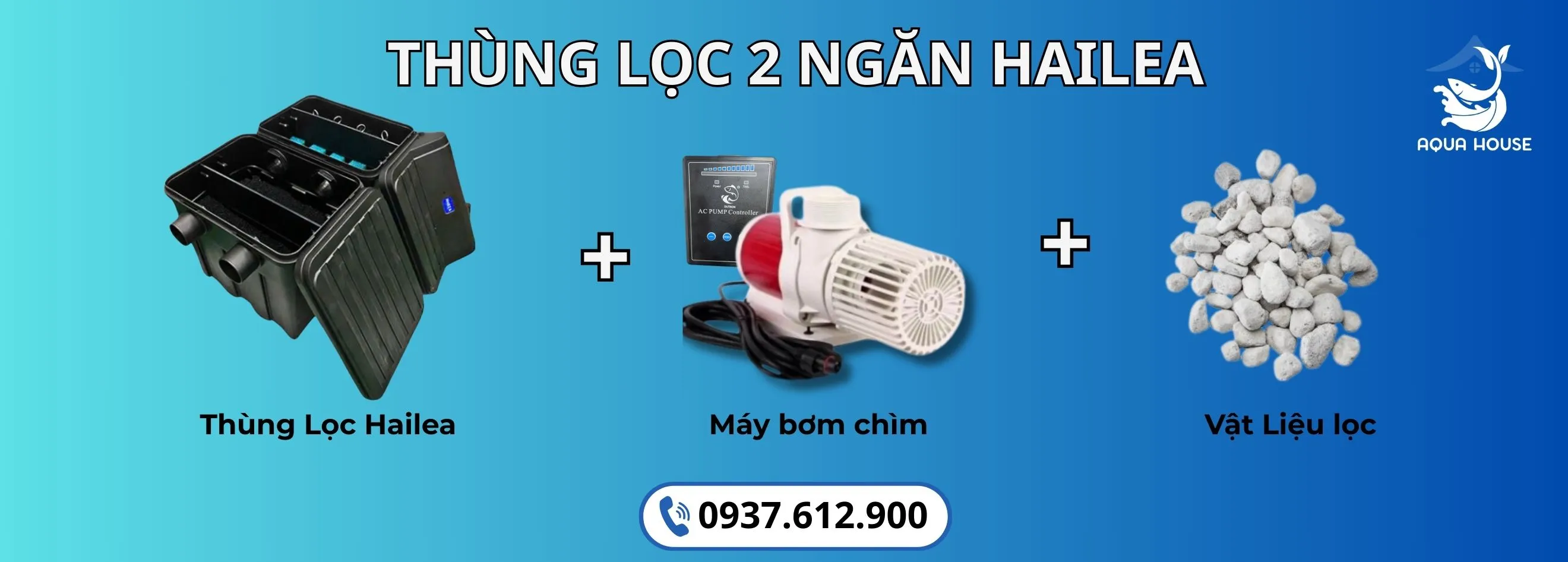 Dùng thùng lọc hồ cá koi Hailea giúp nước hồ trong xanh, có thể giấu đi để gọn hơn