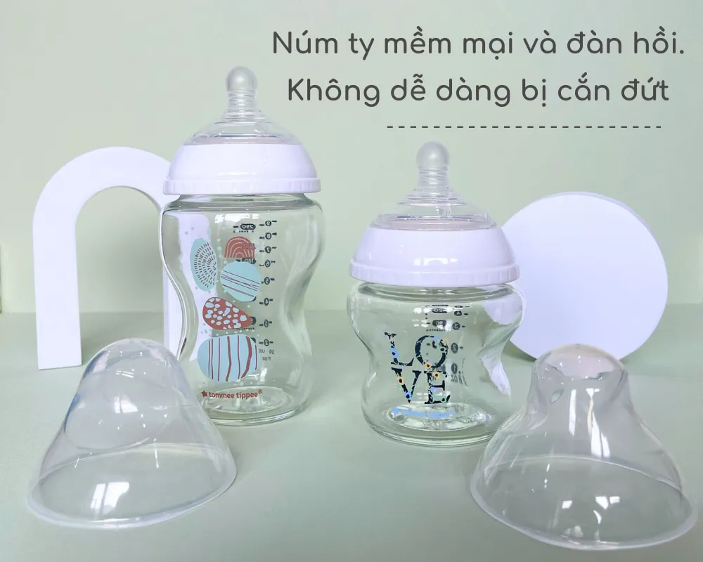Núm ty và bầu ty bình sữa Tommee Tippee mô phỏng tự nhiên nhất