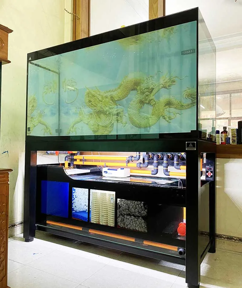 Sơ đồ bố trí vật liệu lọc trong hệ thống lọc tràn dưới