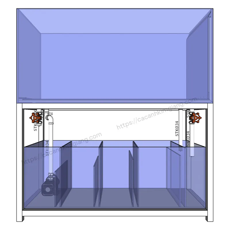 Bản vẽ cơ bản của bể công nghệ mới