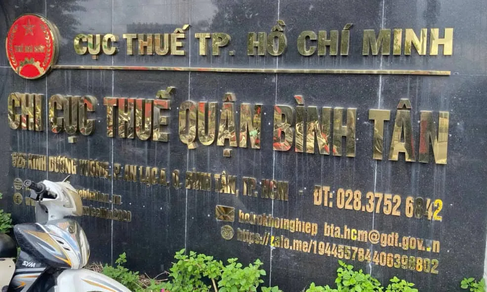 Địa chỉ Chi cục thuế quận Bình Tân TPHCM