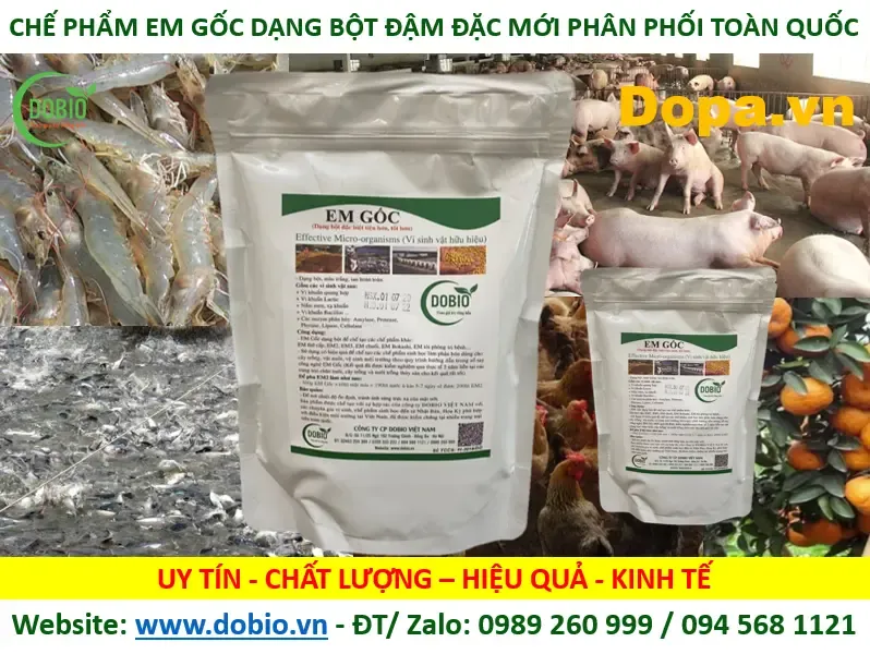 Chế phẩm EM Gốc dạng bột đậm đặc được phân phối bởi Dopa.vn và Dobio.vn