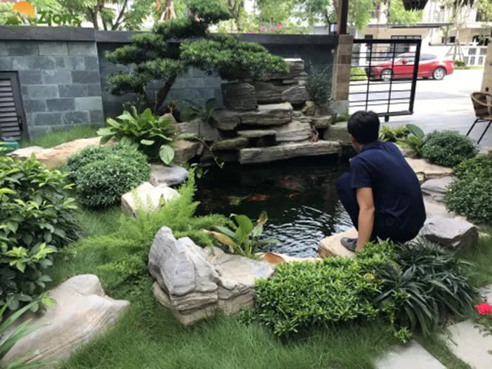 Hồ cá Koi biệt thự Gamuda phong cách hiện đại