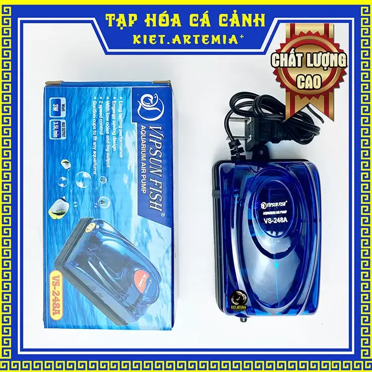 Máy tạo oxy hồ cá mini với 1 vòi ra khí