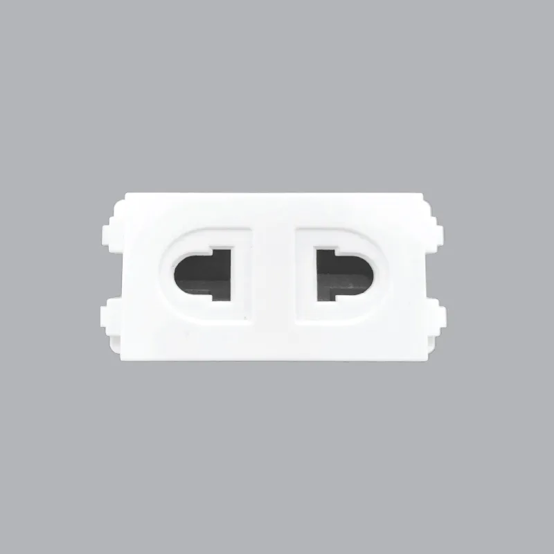 Ổ cắm điện 2 chấu có màn che bảo vệ