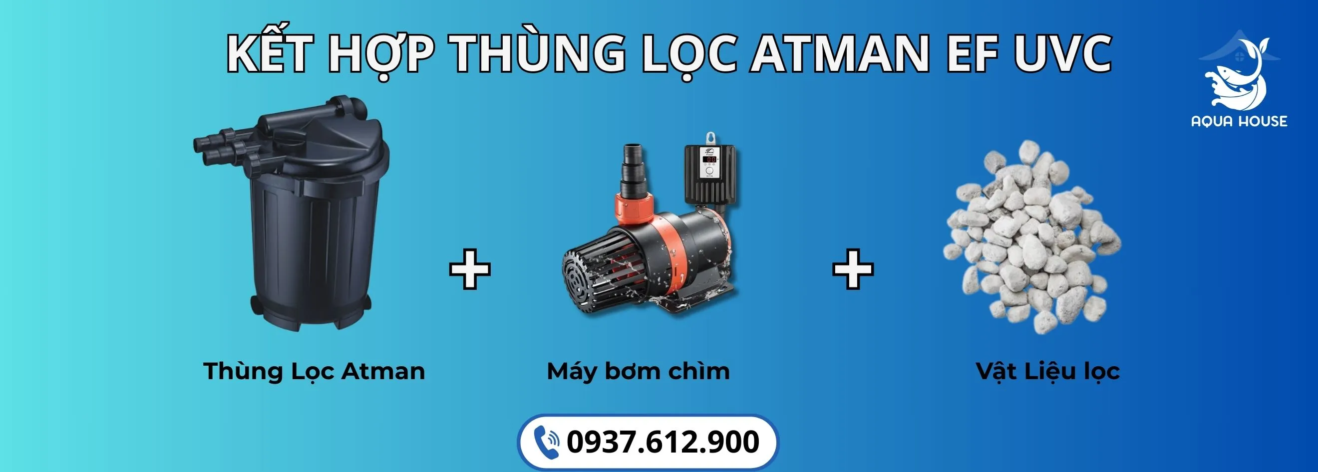 Thùng lọc Atman Ef UVC tích hợp đèn UV