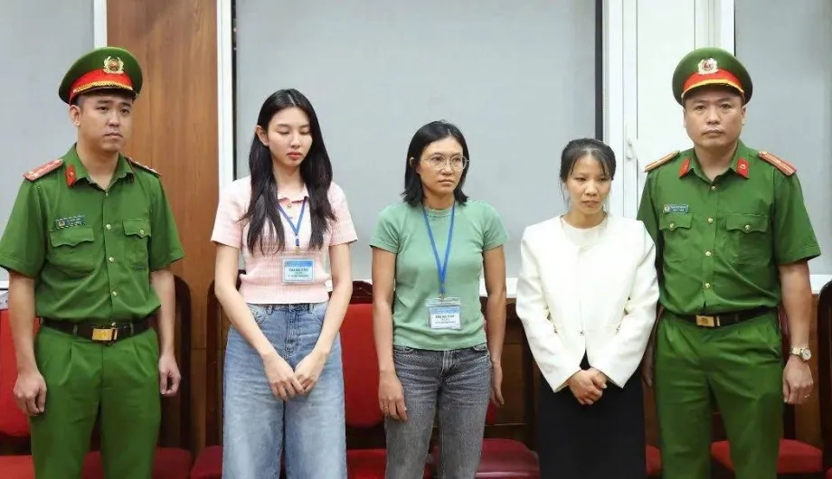 Hình ảnh Hoa hậu Thùy Tiên và các bị can khác