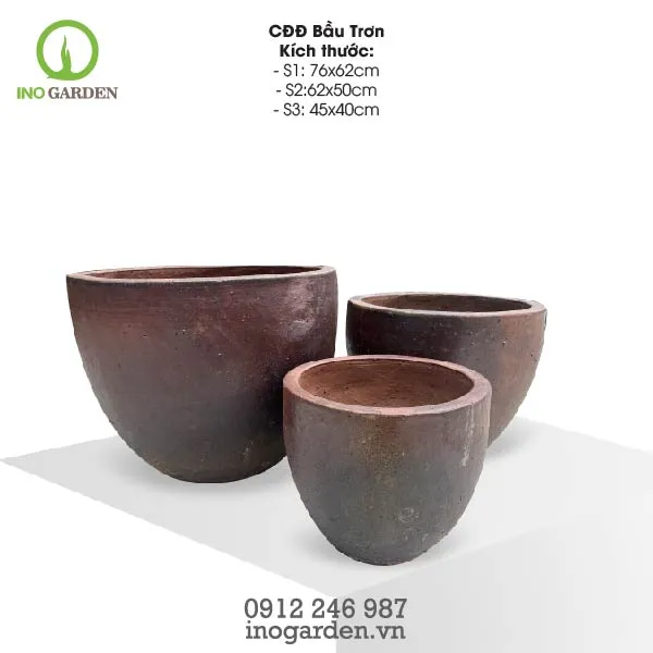 Mẫu chậu gốm đất nung trồng cây cỡ lớn