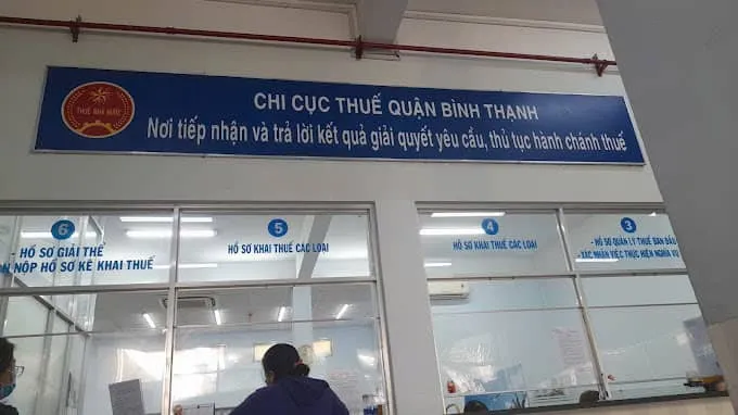 Bộ phận tiếp nhận và Trả kết quả Chi cục Thuế quận Bình Thạnh TP.HCM