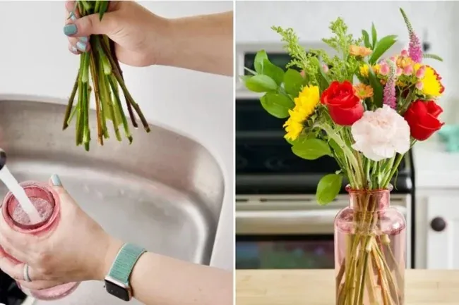 Thay nÆ°á»›c bÃ¬nh cáº¯m hoa thÆ°á» ng xuyÃªn