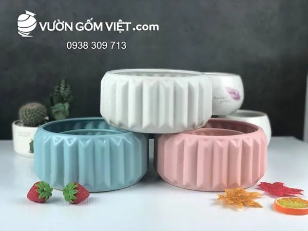Quy trình sản xuất chậu cây cảnh mini gốm sứ thủ công