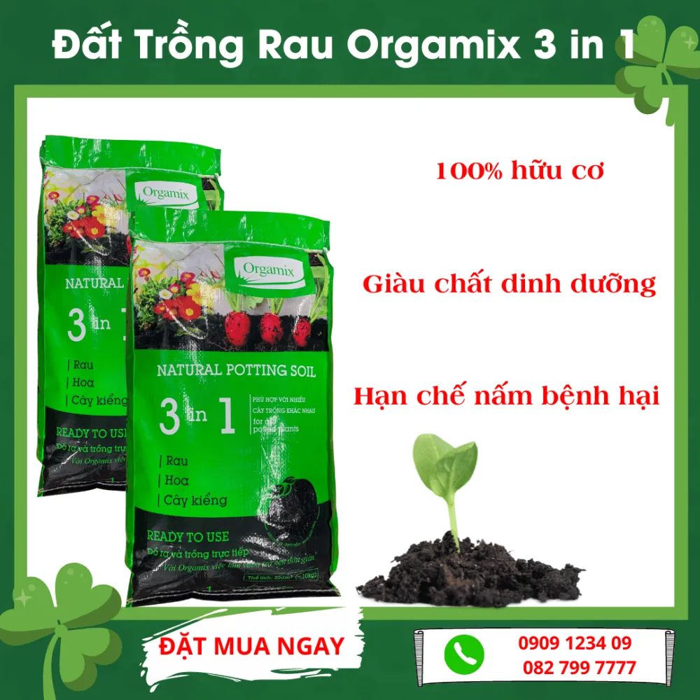 Đất Trồng Rau Orgamix 3in1