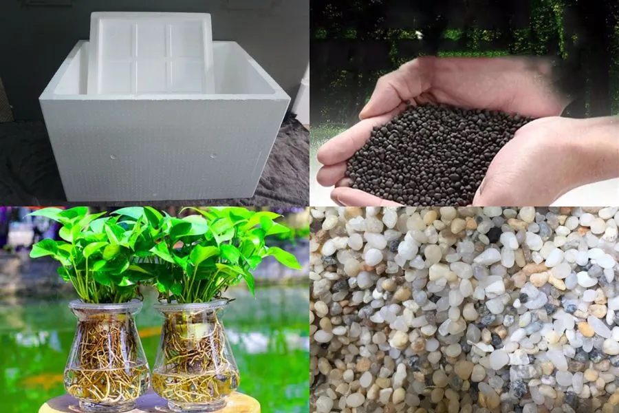 Vật liệu cần thiết để làm hồ thủy sinh bằng thùng xốp