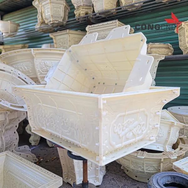 Khuôn đổ chậu cảnh chữ nhật 70 - Khuôn làm chậu xi măng chữ nhật