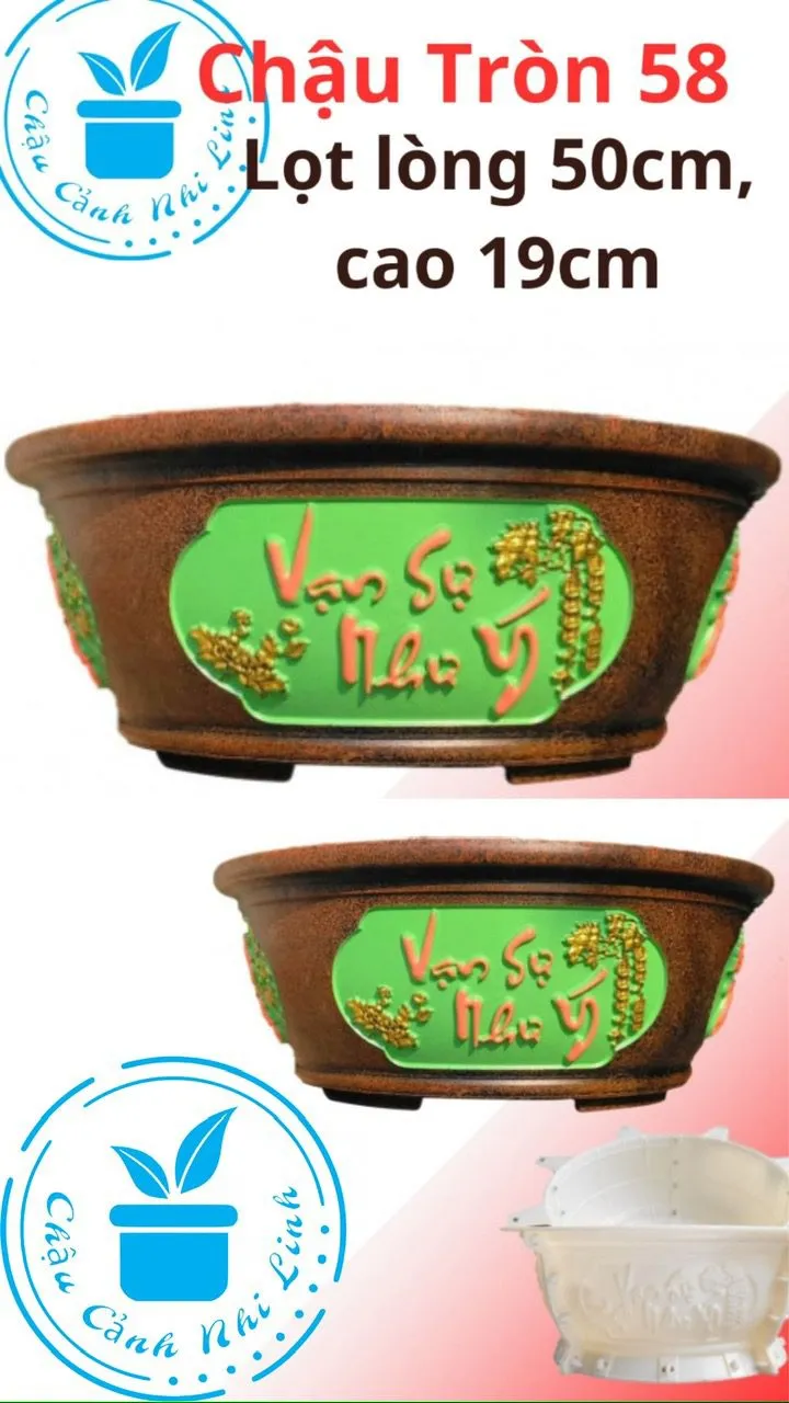 Chậu xi măng tròn 58