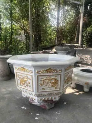 Chậu xi măng bát giác 79 (không kèm đôn)