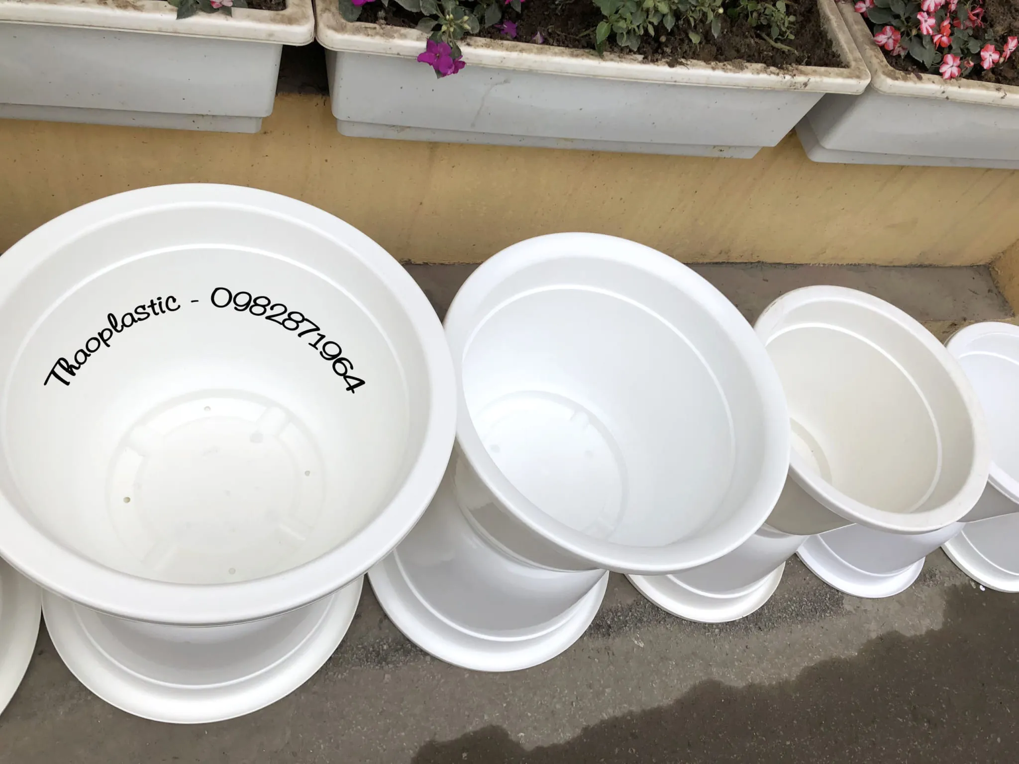 Chậu A tròn có lỗ thoát nước hiệu quả