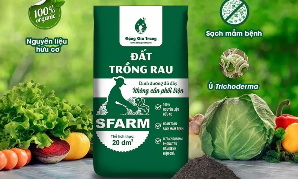 Đất trồng rau SFARM là hỗn hợp được phối trộn từ các nguồn nguyên liệu hữu cơ