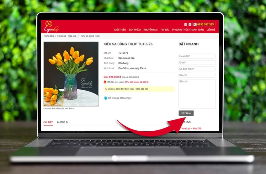 Hướng dẫn mua hàng online - step 2